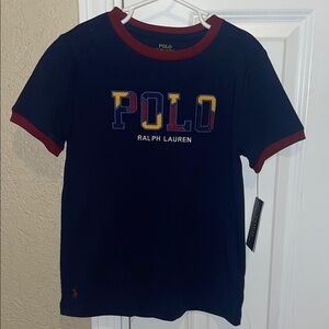 Polo by Ralph Lauren Kids Navy and Red Long Sleeve Tee